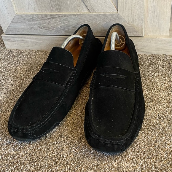 GENTLE SOULS - MATEO DRIVER PENNY LOAFER Black Suede 11.5 - Picture 6 of 15